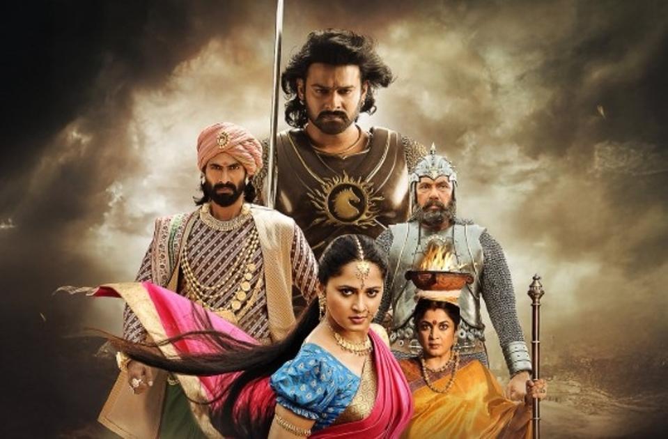 A poster of SS Rajamouli's Telugu film 'Bahubali The Epic'.