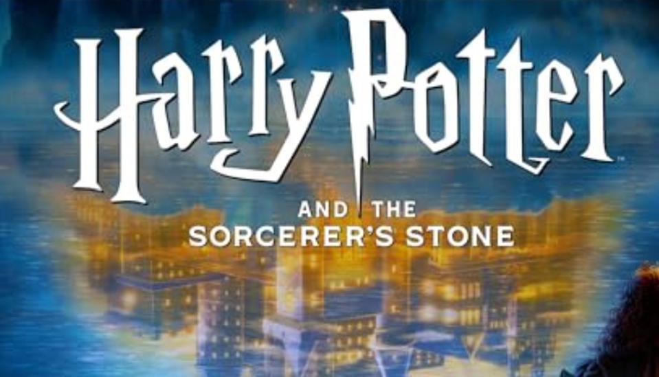 "Harry Potter and the Sorcerer's Stone" full-cast audiobook artwork.
