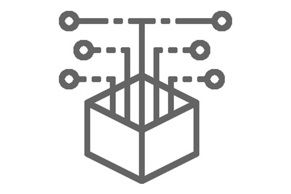 Vector open source code, web development line icon.