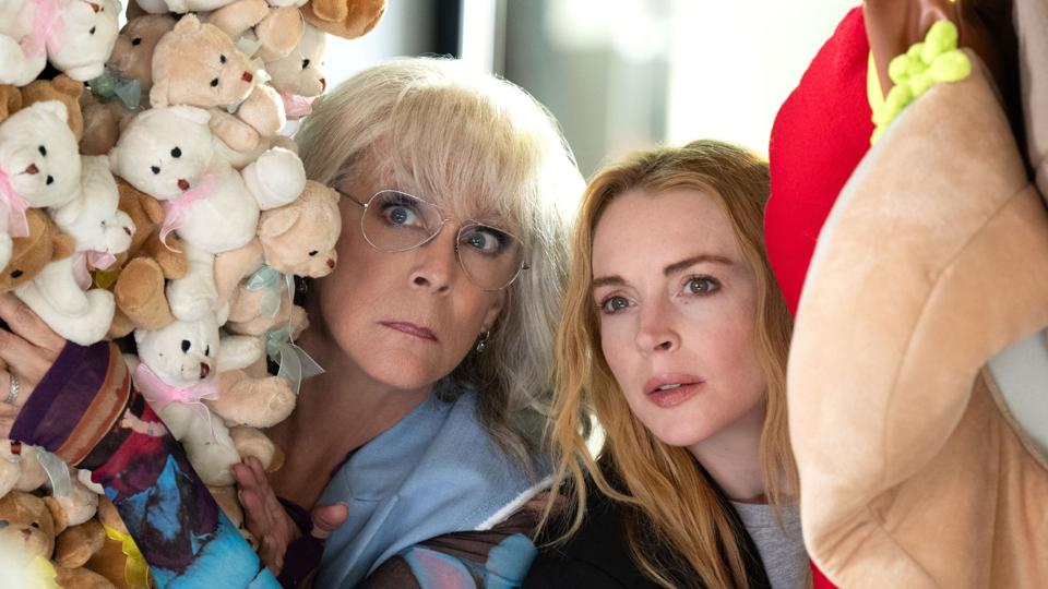 Jamie Lee Curtis and Lindsay Lohan in "Freakier Friday."