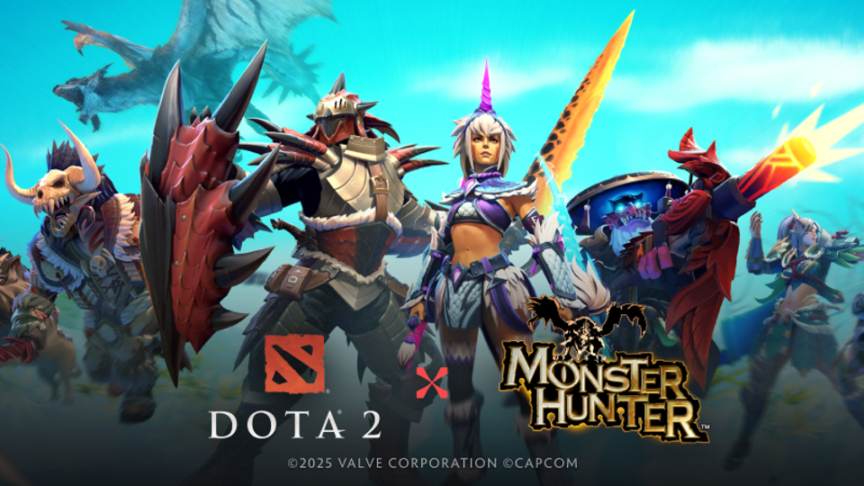 The Dota X Monster Hunter key art 