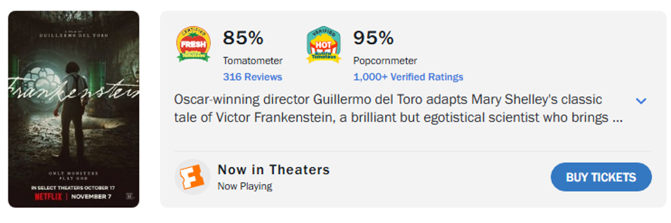 Frankenstein Guillermo del Toro Jadi Film Live-Action Netflix Terbaik 2025