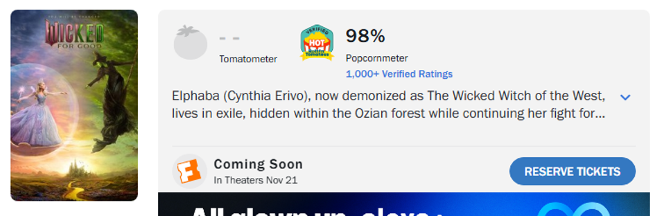 Wicked: For Good Raih Skor Tinggi di Rotten Tomatoes Sebelum Rilis Resmi