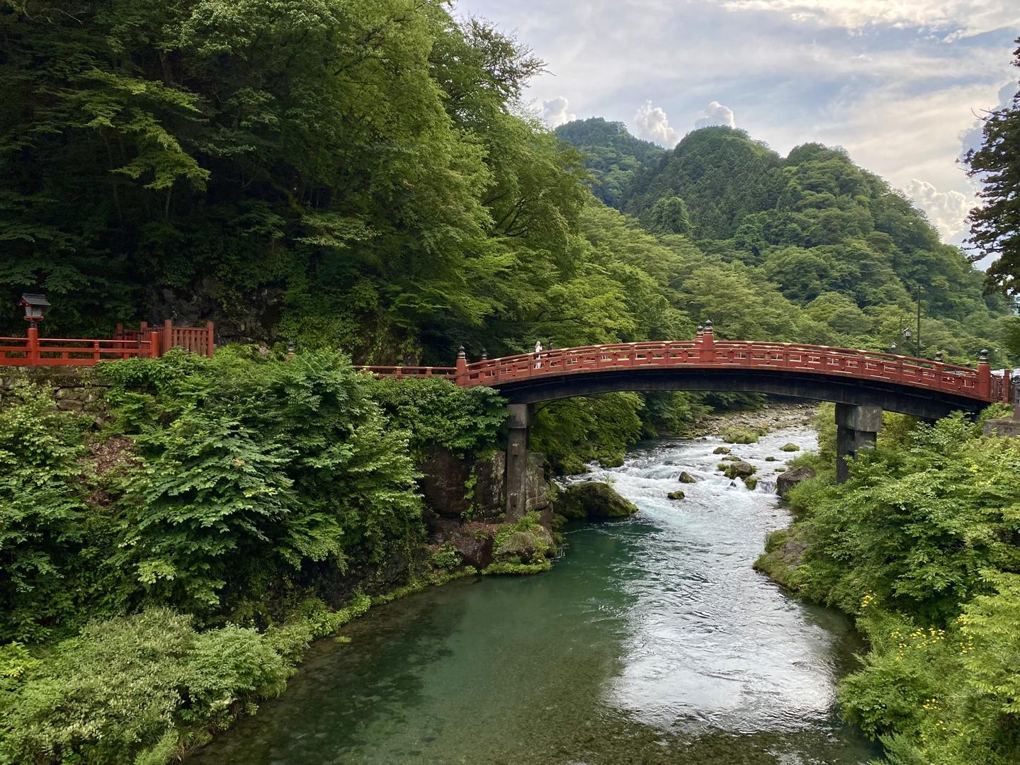 Japan - Nikko - Shinkyo bridge ( red bridge )