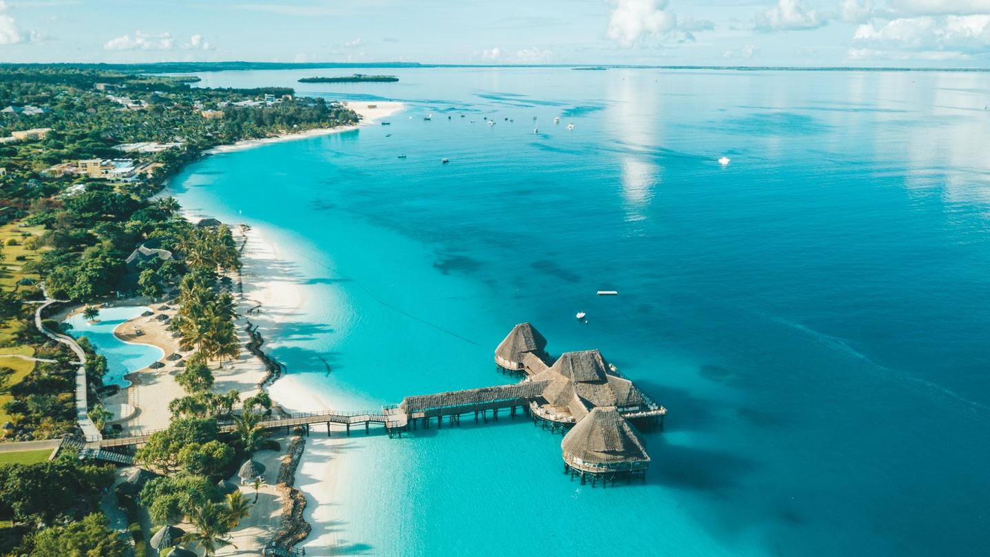 coatline of zanzibar at the indian ocean