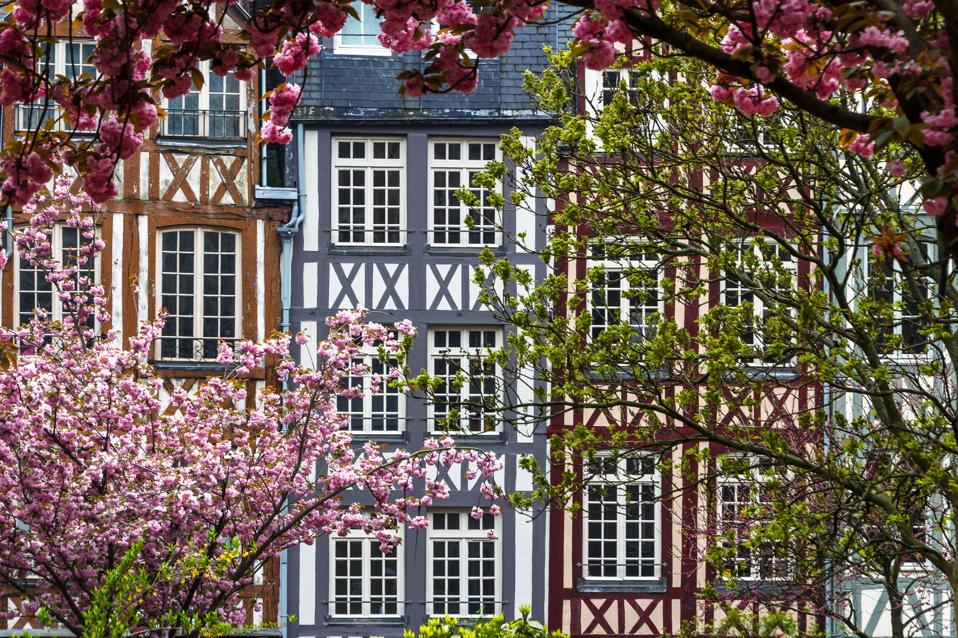 Timbered facades in Rouen, France