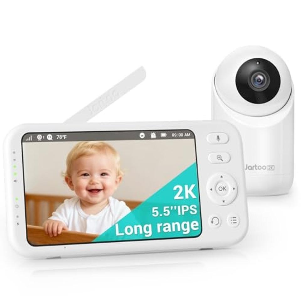 thumbnail image 2 of NexiGo B200 5 Inch Split IPS Video Baby Monitor With Camera And Audio – White 2 of 5