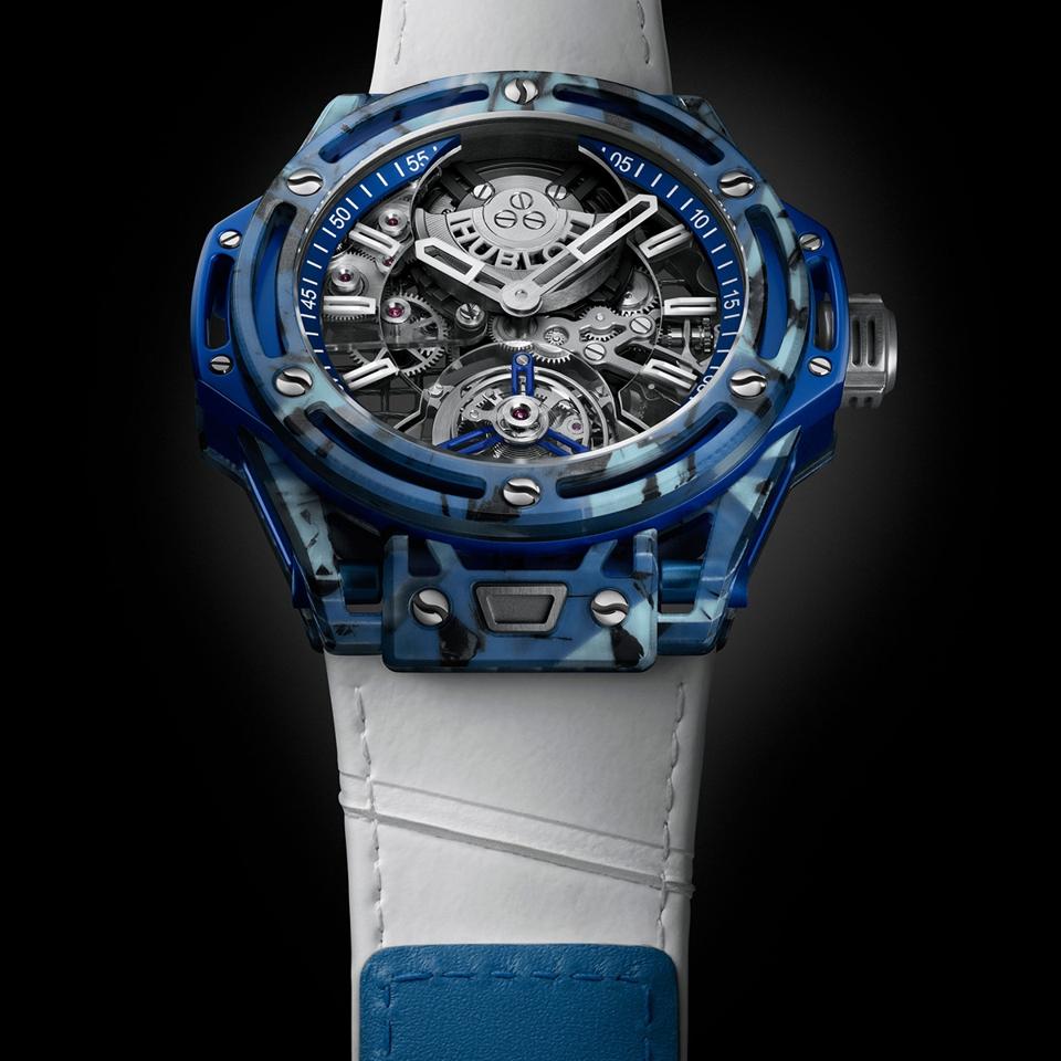 The Big Bang Tourbillon Novak Djokovic GOAT Edition, hard court version.