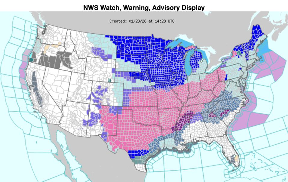 Fenomena 'Wedge' dan Badai Musim Dingin Besar yang Mengancam Georgia dan Carolina