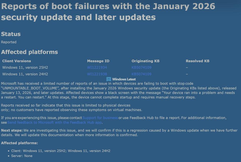 Update Keamanan Windows 11 Januari: Waspada Black Screen of Death Bermunculan
