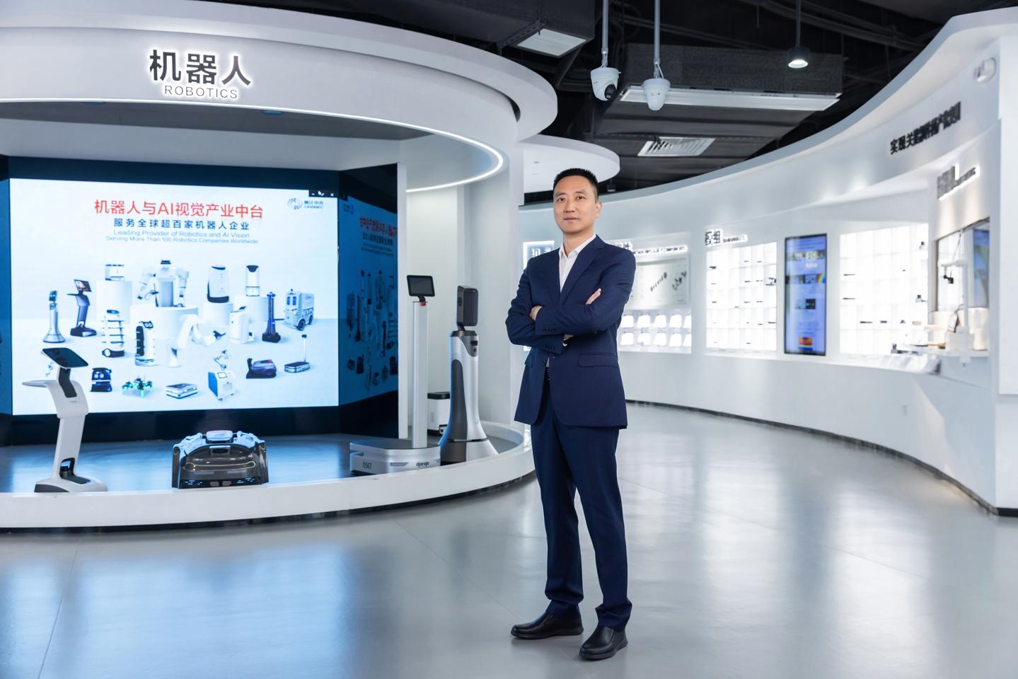Huang in Orbbec’s 3D vision technology showroom at its Shenzhen headquarters.