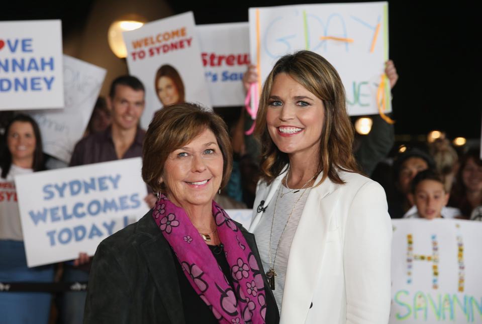 Savannah Guthrie poses alongside her mother Nancy Guthrie