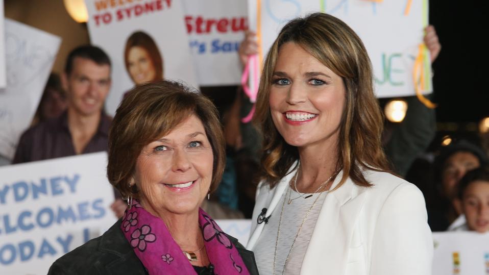 Savannah Guthrie poses alongside her mother Nancy Guthrie