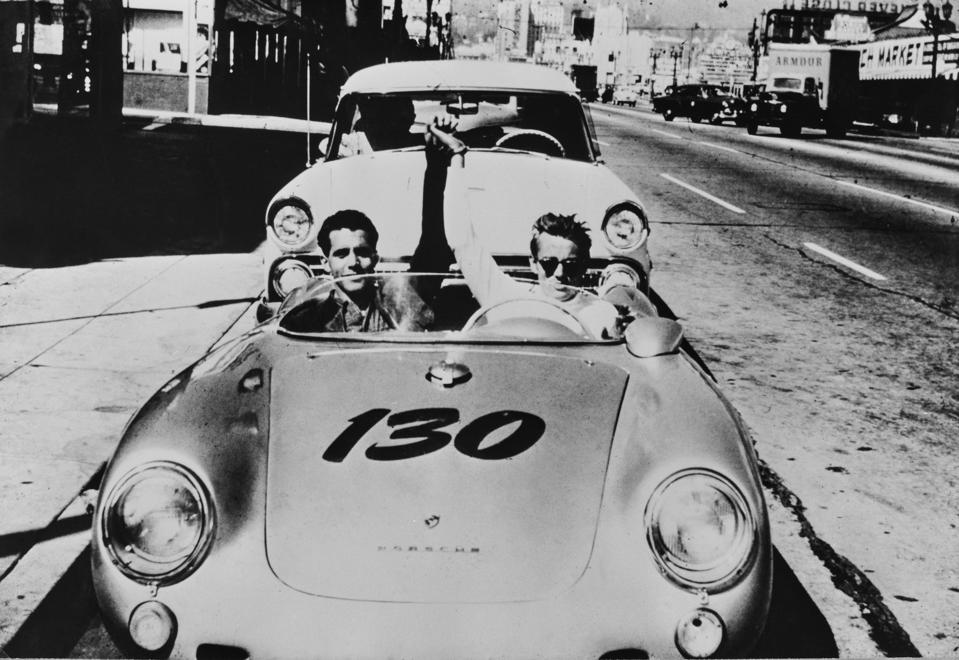 James Dean At The Wheel Of 'Little Bastard'