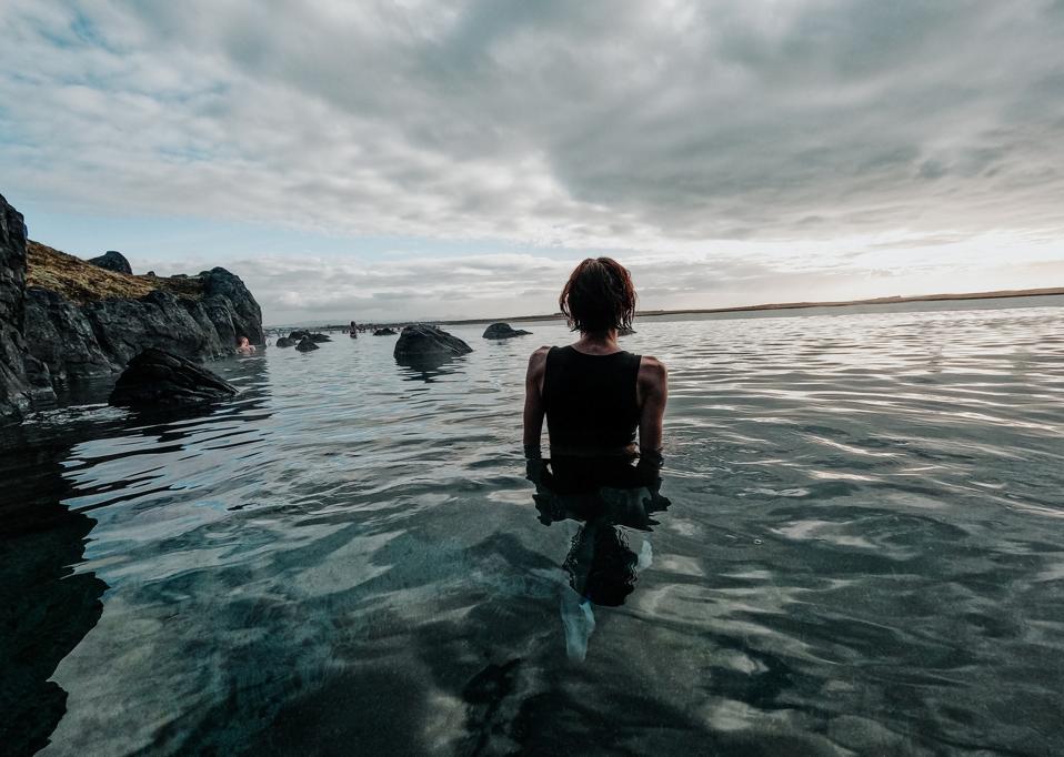 Solo Traveler Enjoys the Geothermal Lagoon experience in Iceland