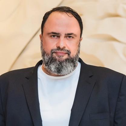 Portrait of Evangelos Marinakis & family