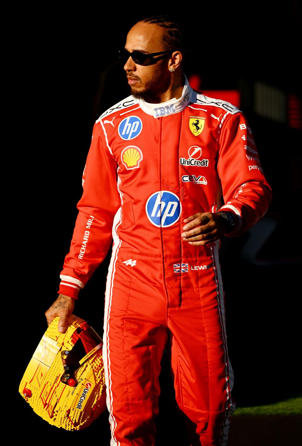 Ferrari Formula 1 driver Lewis Hamilton.