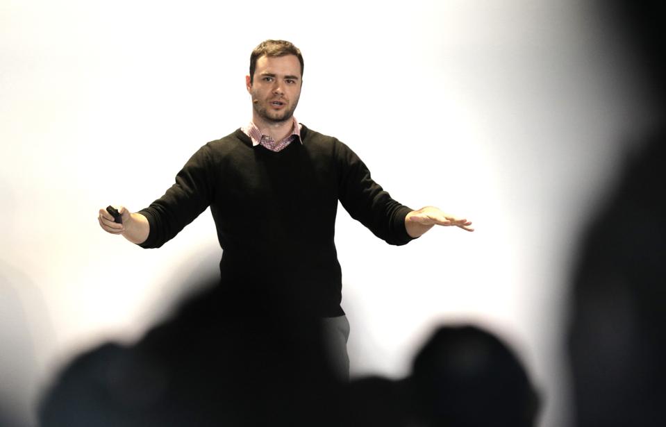 Andrej Karpathy Director of AI Tesla a keynote speaker at the Train AI conference at Pier 27 in San Francisco, Ca. on Thurs. May 10, 2018,