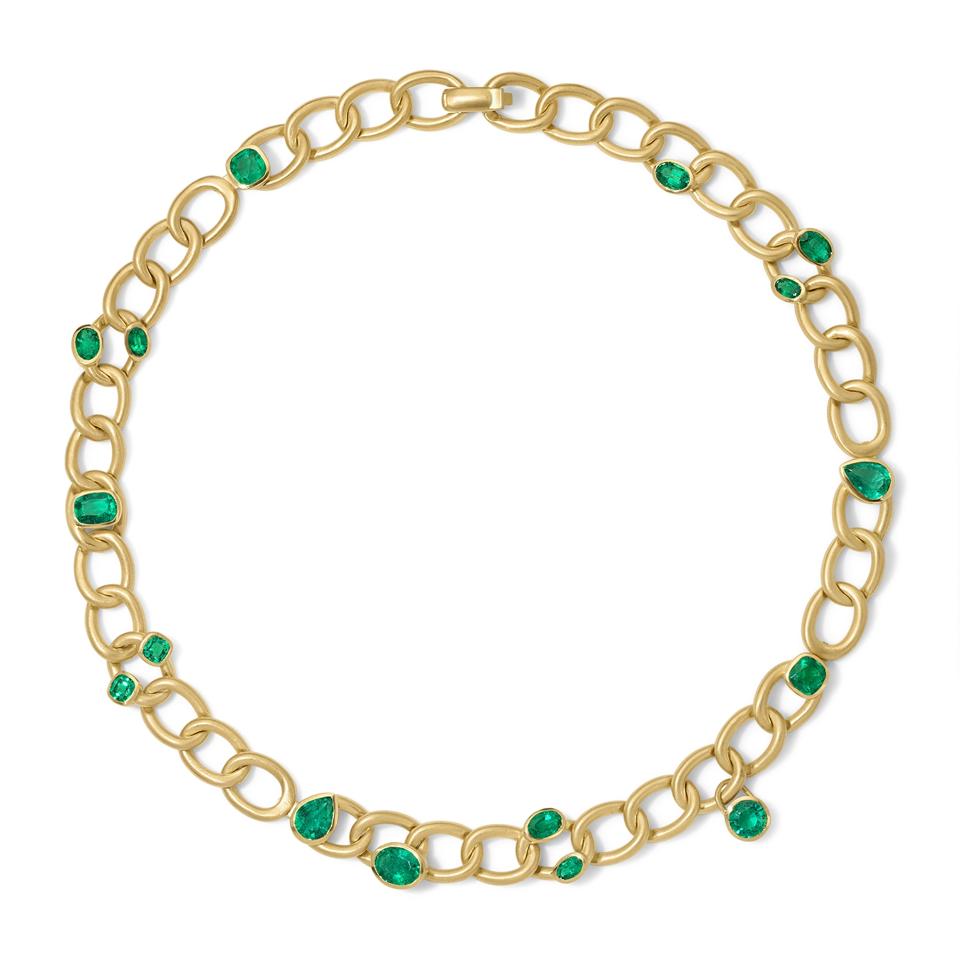 Jade Ruzzo Form Collar with emeralds