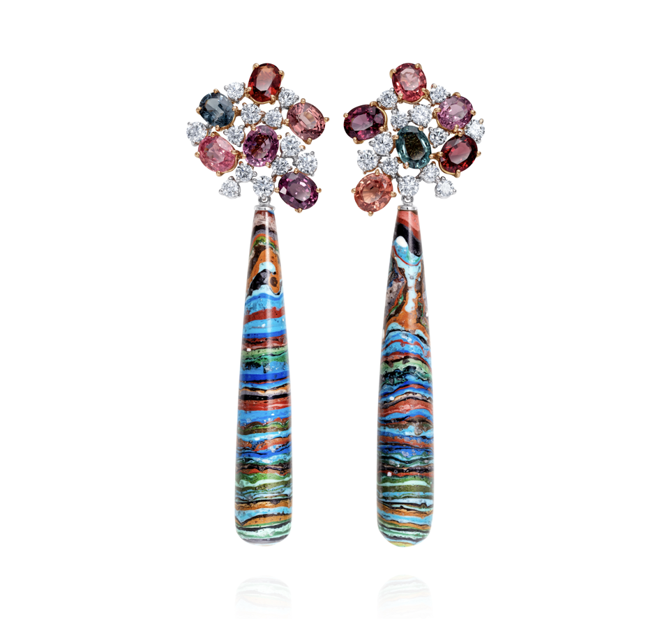 Karina Choudhrie Deep Sea Prism Earrings