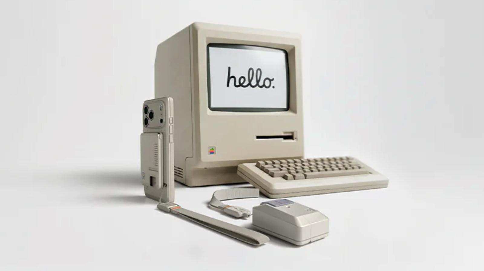 Apple Macintosh ClassicⅡ プリンターセット Mac Classic And Audio Cassette-Inspired Retro iPhone 17 Pro Cases