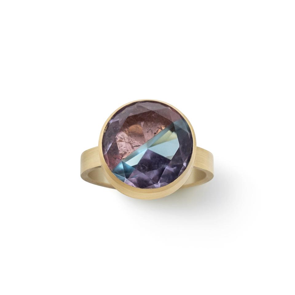 YUTAI Fused Gems Round Bold Ring