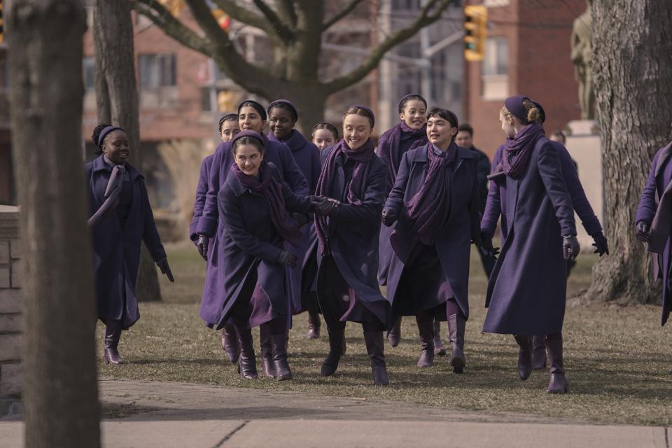 gilead purple dress meaning The Testaments Costume Designer On Dressing Gilead's Women