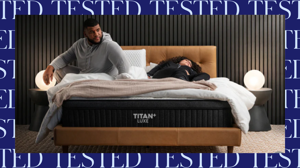 Two people sitting on the Titan Plus Luxe