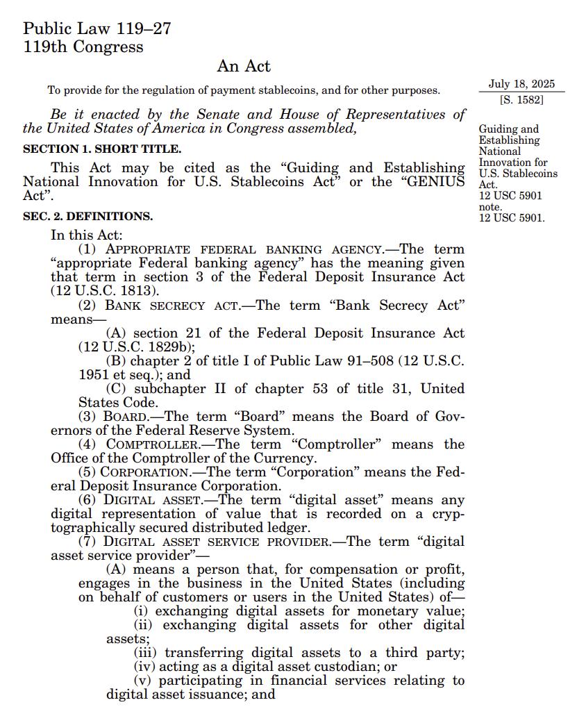 Ethena's USDe Pays Yield Legally, And The GENIUS Act Has No Answer For It