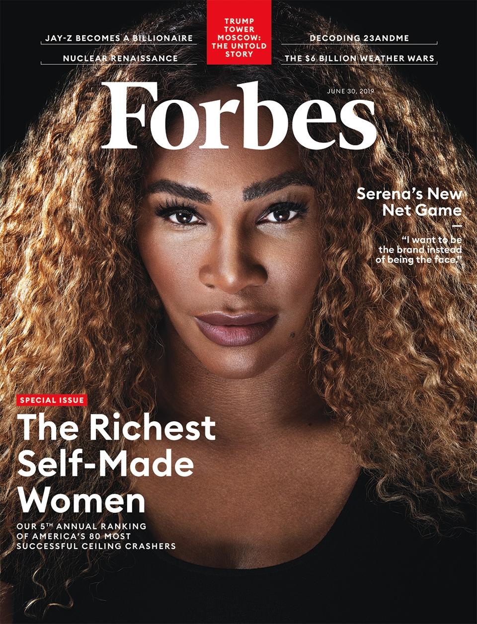 The 2019 Forbes magazine cover featuring Serena Williams.