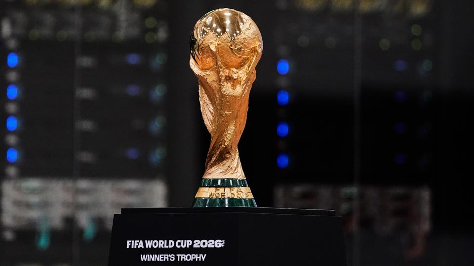 The golden World Cup Trophy.