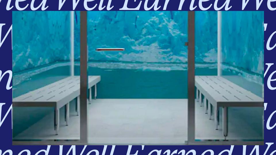 A view inside a cold plunge room.