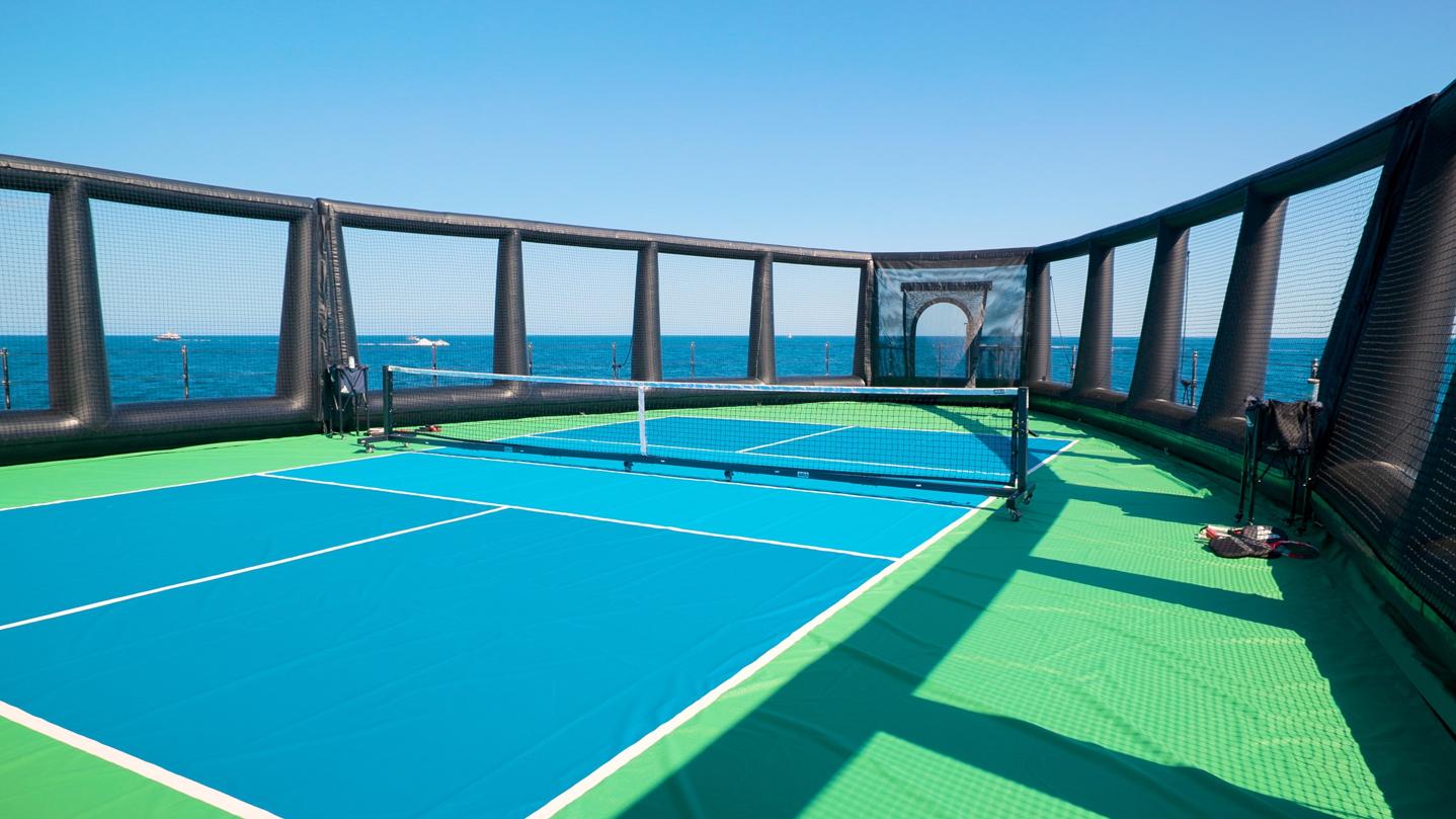 Photo of the pickleball court, Yacht Amadea