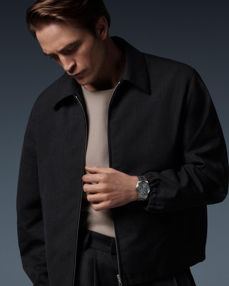 Robert Pattinson with a Jaeger-LeCoultre timepiece