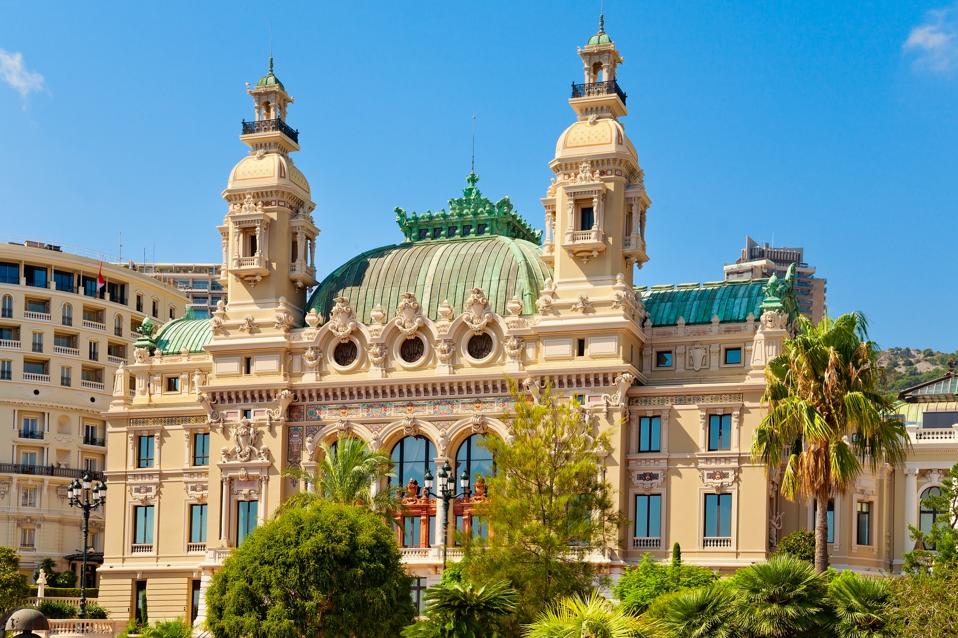 Panoramic view of Casino Monte Carlo, Monaco