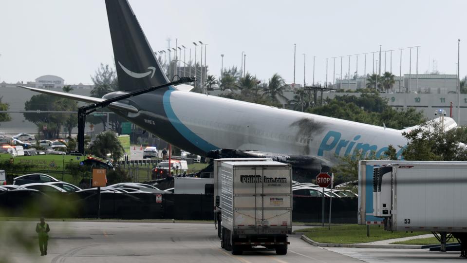 Amazon Cargo Plane Crashes At Miami International Airport