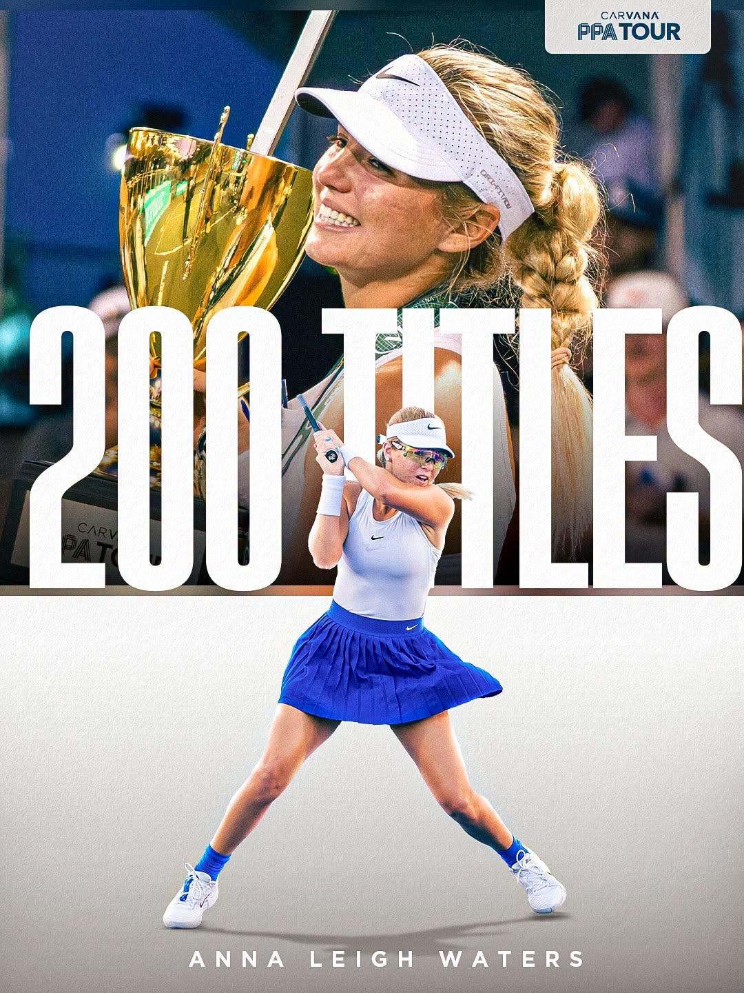 Anna Leigh Waters Hits 200 Career Titles With Triple Crown At Pro
