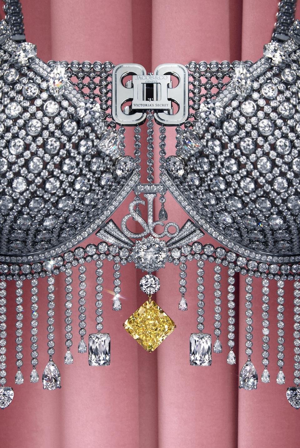 A few of the large diamonds used for the Victoria's Secret Fantasy Bra by Jacob & Co.