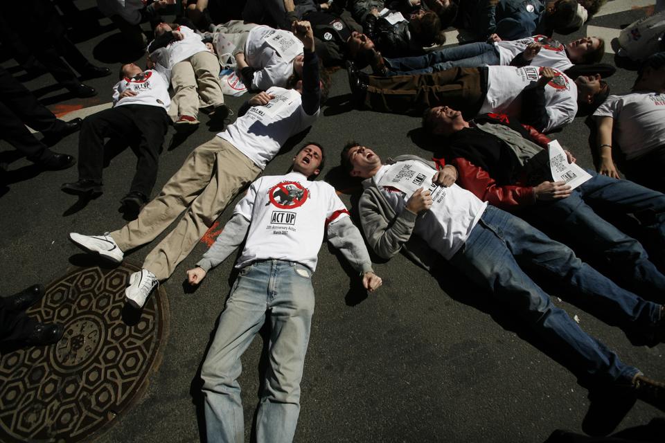 ACT UP Activists Hold 20th Anniversary March