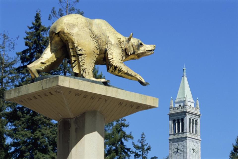 Statue of grizzly bear, University of California, Berkeley, California
