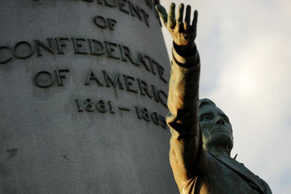 Jefferson Davis Statue Torn Down As Confederate Emblems Continue To Be