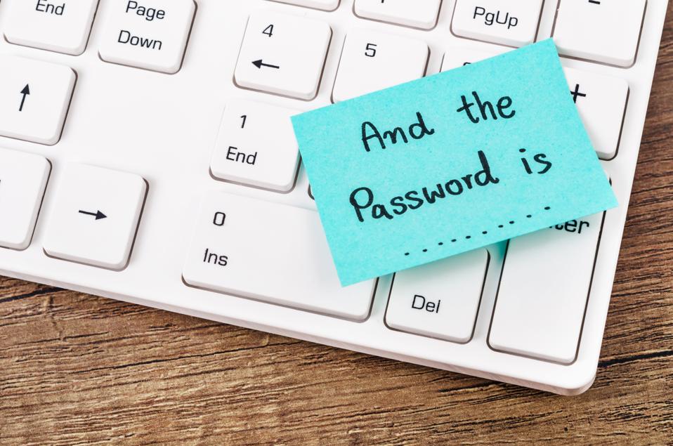 And the password is text on sticky note.