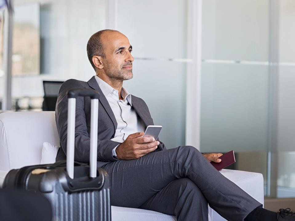 Businessman waiting at airport