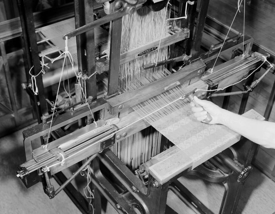 Flying shuttle for Jacquard loom c 1800s