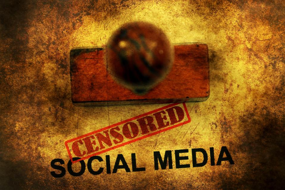 Censored social media grunge concept