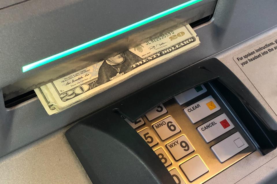 Taking cash (US dollars) from an ATM