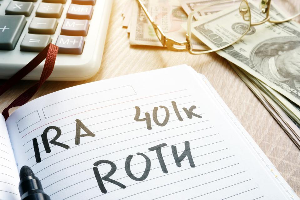 IRA 401k Roth Retirement plans.