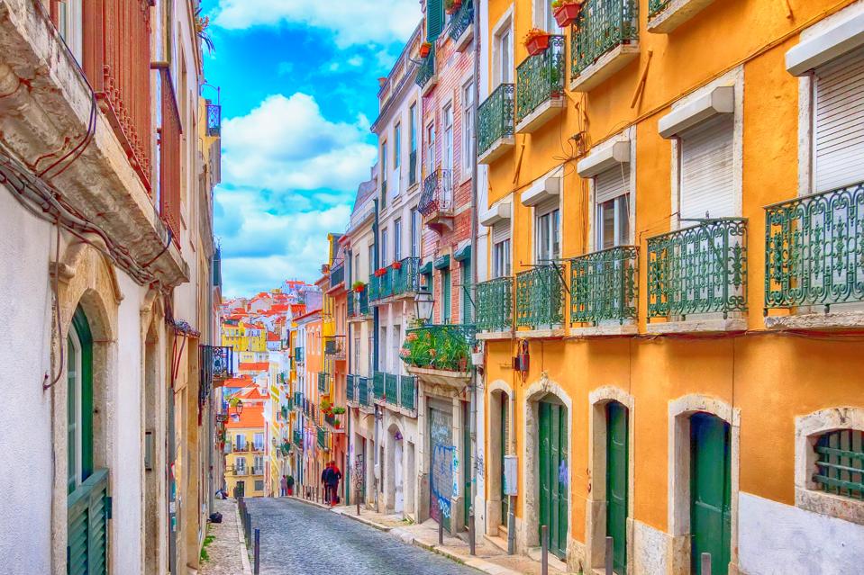 Lissabon, Portugal city street view