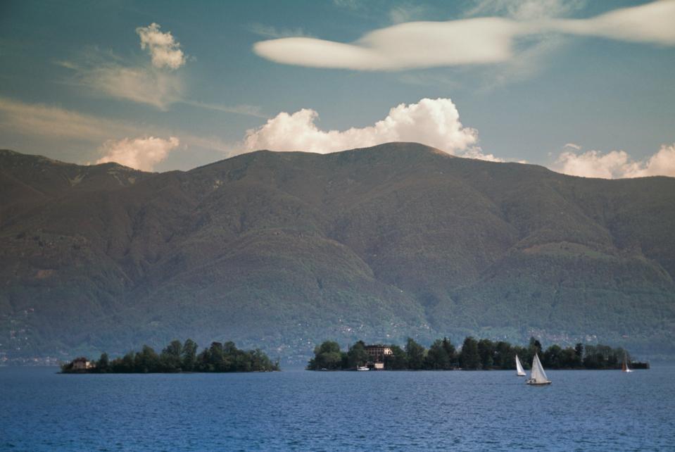Brissago islands seen from Ascona, Lake Maggiore